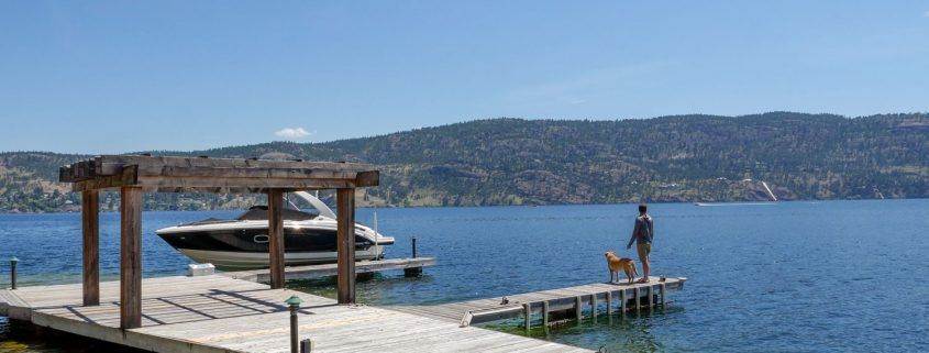 prime location for luxury waterfront home, dock on Lake Okanagan