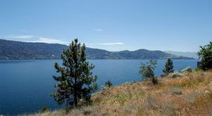 view from Westside Road West Kelowna luxury home