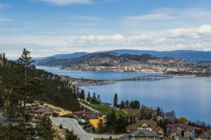view of West Kelowna and bridge over Lake Okanagan