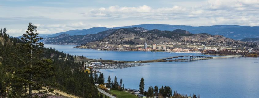 view of West Kelowna and bridge over Lake Okanagan