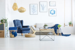 modern furniture in a living room 